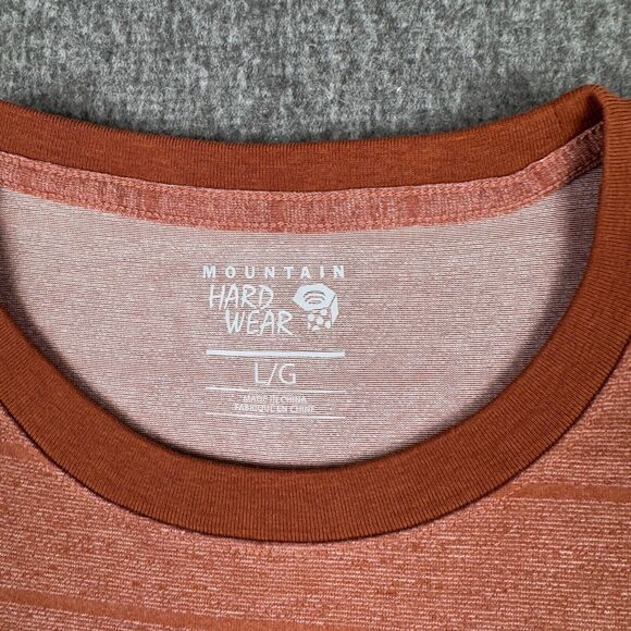 Mountain Hardwear ADL Long Sleeve Pocket T-Shirt Men's Large Orange Striped NWT‎ - Picture 4 of 8